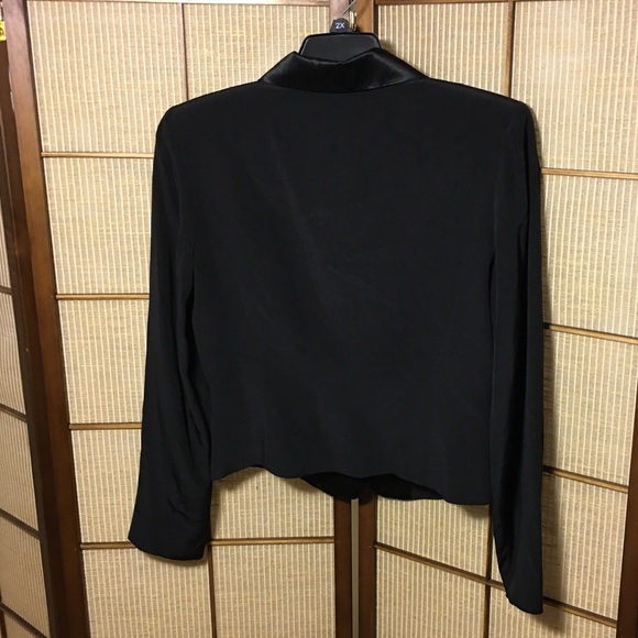 Black Silk Blazer Size 10 by Barrie Pace Ltd - Picture 2 of 5